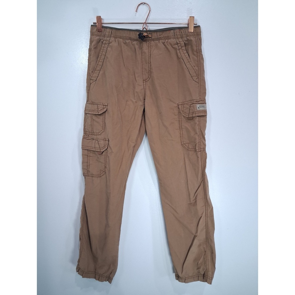 Unionbay Kids Tan Brown Cargo Pants Elastic Waist Size 18 Utility Outdoor